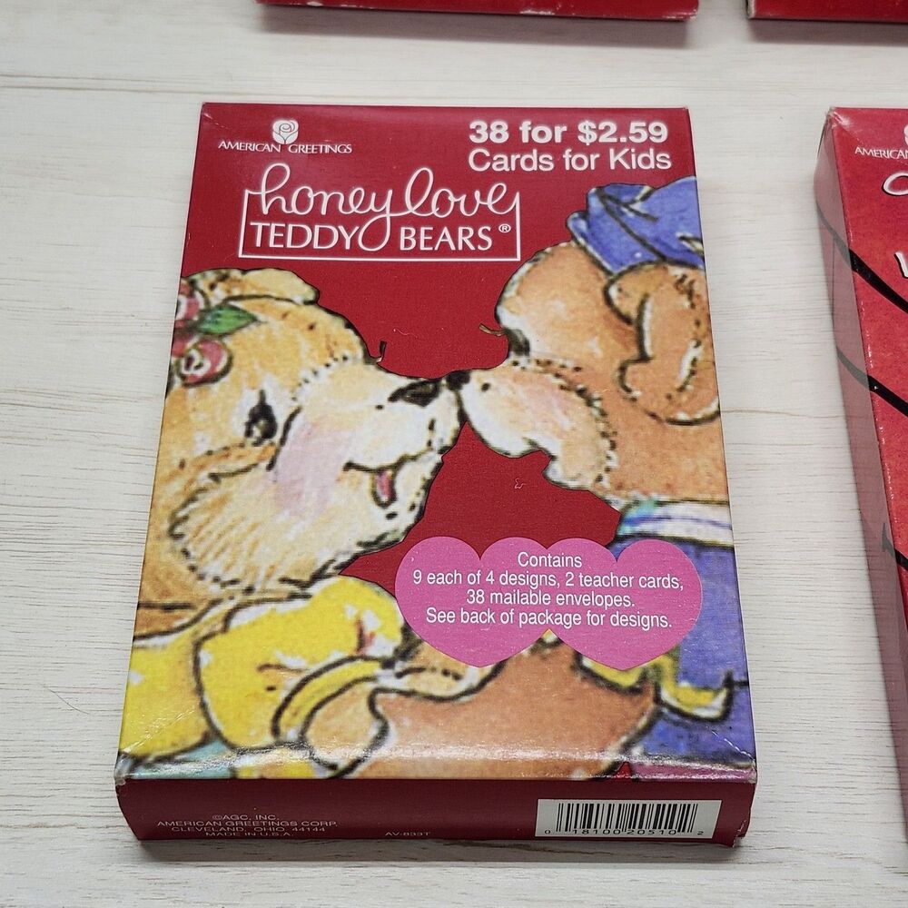 Lot of 4 Vintage Valentine's Day Cards American Greetings Peppermint Rose 1993 - Picture 6 of 14